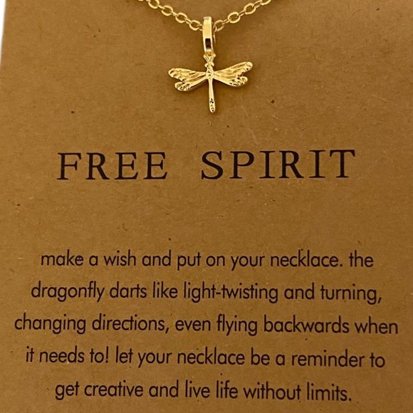 Dragonfly gold necklace - Picture 2 of 7